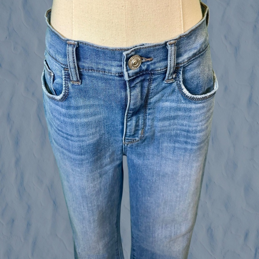 Hudson Jeans ‘Blair’ High Rise Straight Leg Cropped Jeans in Medium Blue Wash 27 - Picture 6 of 16